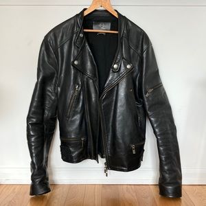 Alexander McQueen motorcycle jacket.  Leather. Made in Italy Sz 50 (small) men